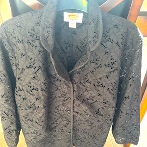 Talbots Black Lace Women's Blazer